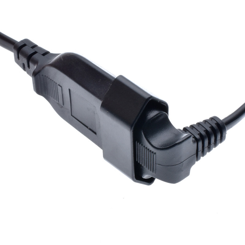 Európsky predlžovací kábel s 2-kolíkovým ohybom, samec-samica, pre PC, PDU, UPS a...