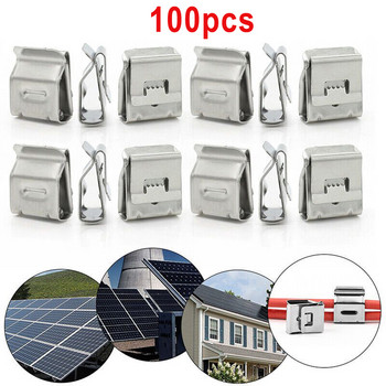 Σφιγκτήρας καλωδίου Solar PV Cable Clips Photovoltaic 20/30/50/100pcs Για 4-γωνίες 2-πύρηνων καλωδίων Φ/Β ηλιακό καλώδιο Καλώδιο υψηλής ποιότητας