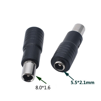 1kom 5.5*2.1mm ženski priključak na 8.0*5.6mm 1.6mm Pin muški utikač DC konektor za napajanje Adapter prijenosno računalo za Xiaomi Balance Scooter