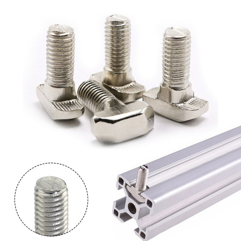 Odolné vysoko kvalitné praktické kladivové skrutky T-skrutka pre hliníkové profily, príslušenstvo, sada skrutiek do skleníkov, matica