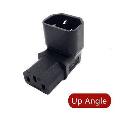 IEC60320 C13 Ъглов преобразувател Ъглов удължителен кабел C13 до C14 PDU Ъглови захранващи кабели мъжки към женски AC захранващ кабел 10A 250V