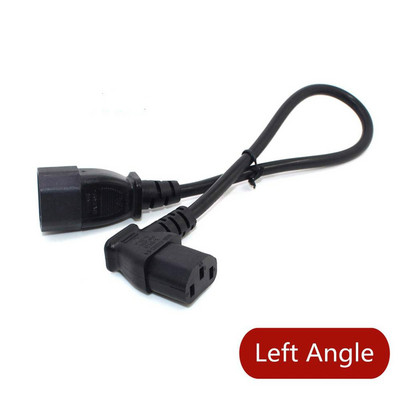 IEC60320 C13 Ъглов преобразувател Ъглов удължителен кабел C13 до C14 PDU Ъглови захранващи кабели мъжки към женски AC захранващ кабел 10A 250V