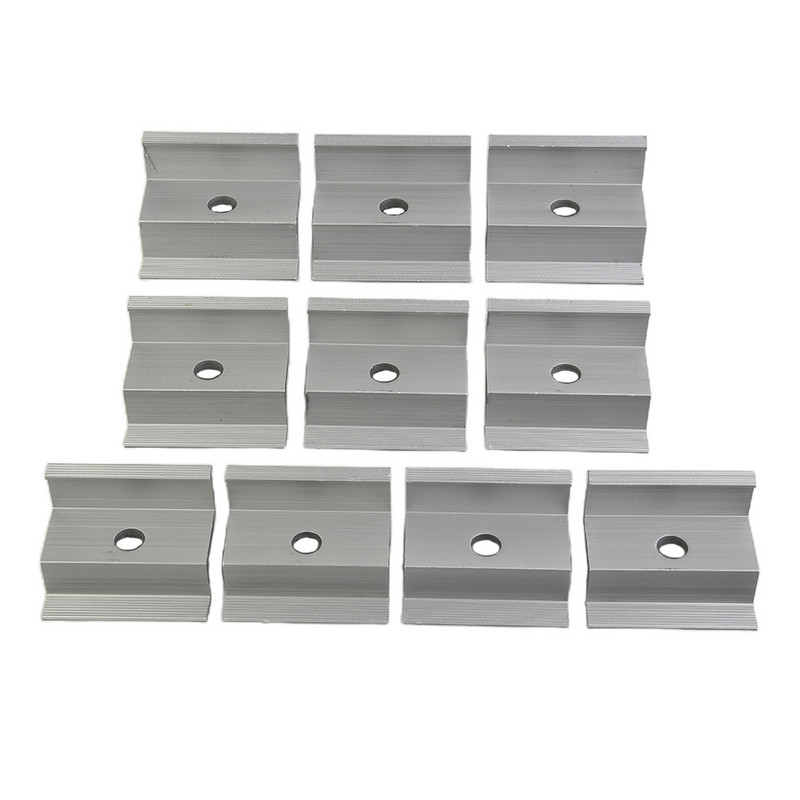 Svorka Bočná svorka Koncová svorka FV solárne panely 10 ks/sada 30 mm 40 mm Montážne hliníkové profily Montážna lišta Prístup Nové