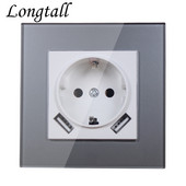 Nabíjačka do USB zásuvky Doprava zdarma Dvojitý USB port 5V 2A USB zásuvka vysokej kvality Strieborná akrylová LDS-03