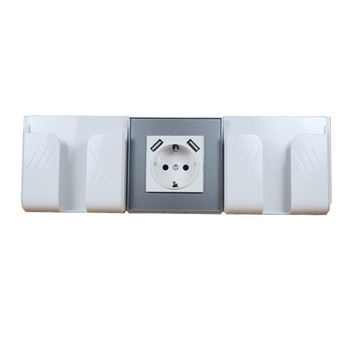 USB зарядно устройство от стенен контакт Безплатна доставка Двоен USB порт 5V 2A usb стенен контакт висококачествен сребърен акрил LDS-03
