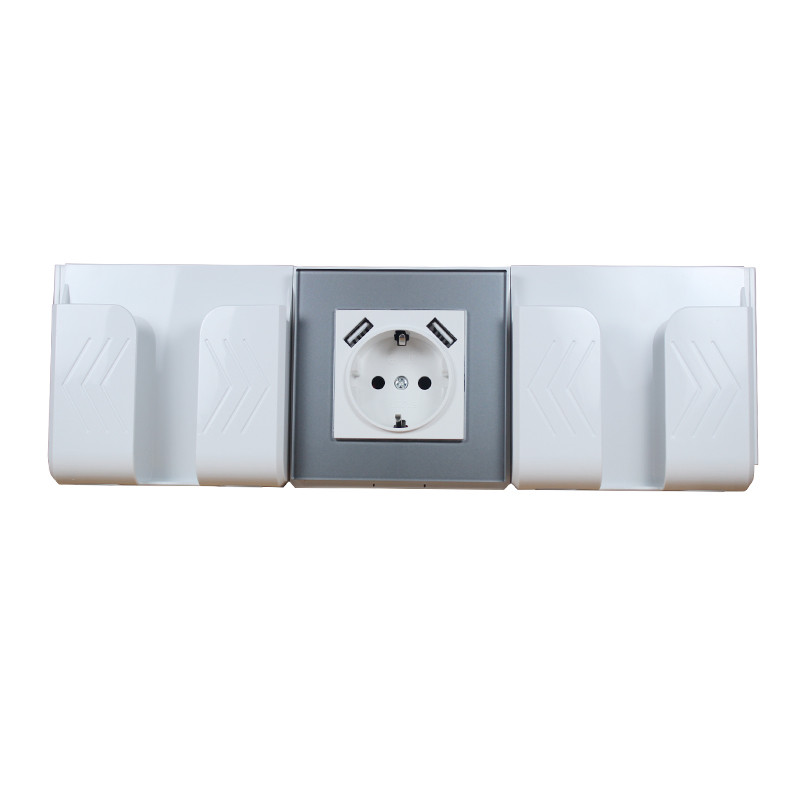 Nabíjačka do USB zásuvky Doprava zdarma Dvojitý USB port 5V 2A USB zásuvka vysokej kvality Strieborná akrylová LDS-03