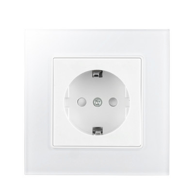 USB zásuvky, štandardná EÚ zásuvka, dvojitá nástenná USB zásuvka, nabíjačka AC110V-250V 16A, sklenené/plastové panelové elektrické zásuvky