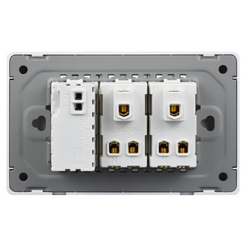 USB 2 порта за бързо зареждане Стенен контакт Американски стандарт 5V панел от закалено стъкло AC110V 250V домашен контакт 120*72*34