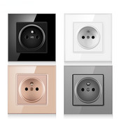 Francia szabványos csatlakozó, üvegfal, francia tápegység, 16a 220V földelő aljzat, gyermekvédelmi ajtó