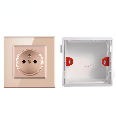 Francia szabványos csatlakozó, üvegfal, francia tápegység, 16a 220V földelő aljzat, gyermekvédelmi ajtó