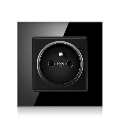 Francia szabványos csatlakozó, üvegfal, francia tápegység, 16a 220V földelő aljzat, gyermekvédelmi ajtó