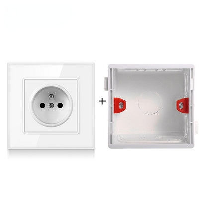 Francia szabványos csatlakozó, üvegfal, francia tápegység, 16a 220V földelő aljzat, gyermekvédelmi ajtó