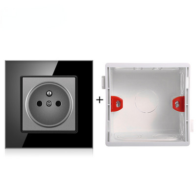 Francia szabványos csatlakozó, üvegfal, francia tápegység, 16a 220V földelő aljzat, gyermekvédelmi ajtó