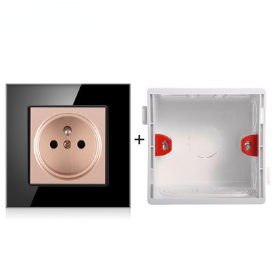 Francia szabványos csatlakozó, üvegfal, francia tápegység, 16a 220V földelő aljzat, gyermekvédelmi ajtó