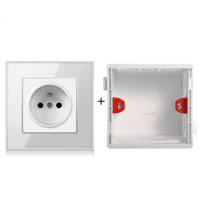 Francia szabványos csatlakozó, üvegfal, francia tápegység, 16a 220V földelő aljzat, gyermekvédelmi ajtó