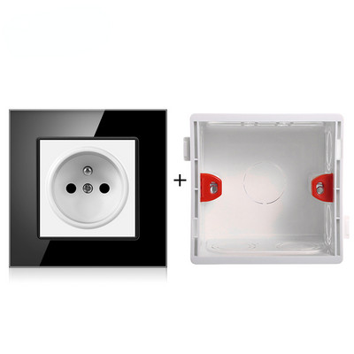 Francia szabványos csatlakozó, üvegfal, francia tápegység, 16a 220V földelő aljzat, gyermekvédelmi ajtó