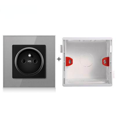 Francia szabványos csatlakozó, üvegfal, francia tápegység, 16a 220V földelő aljzat, gyermekvédelmi ajtó