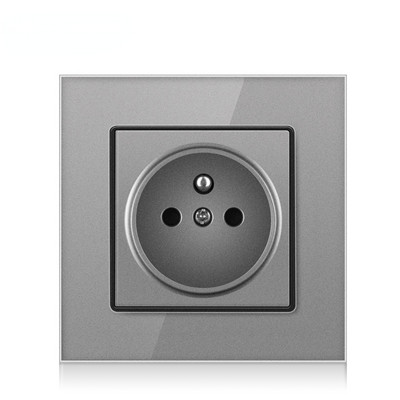 Francia szabványos csatlakozó, üvegfal, francia tápegység, 16a 220V földelő aljzat, gyermekvédelmi ajtó