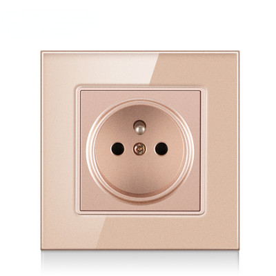 Francia szabványos csatlakozó, üvegfal, francia tápegység, 16a 220V földelő aljzat, gyermekvédelmi ajtó