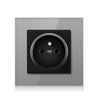 Francia szabványos csatlakozó, üvegfal, francia tápegység, 16a 220V földelő aljzat, gyermekvédelmi ajtó