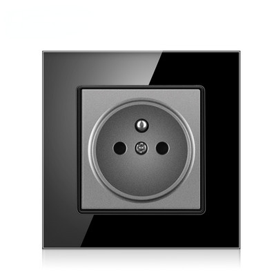 Francia szabványos csatlakozó, üvegfal, francia tápegység, 16a 220V földelő aljzat, gyermekvédelmi ajtó