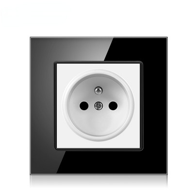 Francia szabványos csatlakozó, üvegfal, francia tápegység, 16a 220V földelő aljzat, gyermekvédelmi ajtó