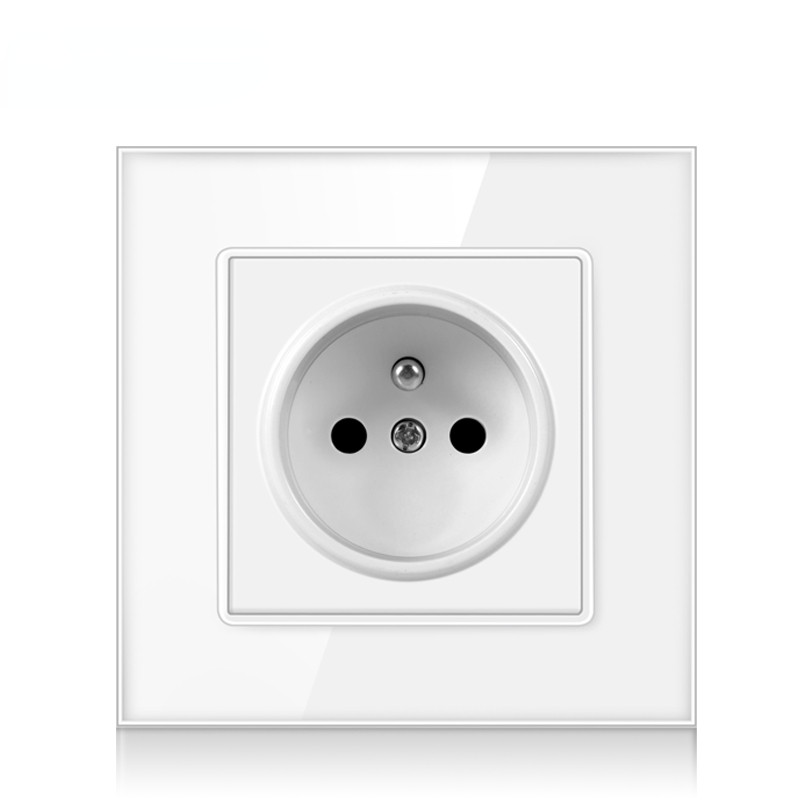 Francia szabványos csatlakozó, üvegfal, francia tápegység, 16a 220V földelő aljzat, gyermekvédelmi ajtó