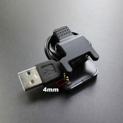 1 бр. Черен нов TW64 68 за смарт часовник Универсален USB кабел за зареждане Щипка за зарядно устройство 2/3 пина Разстояние между 4/5,5/6 мм