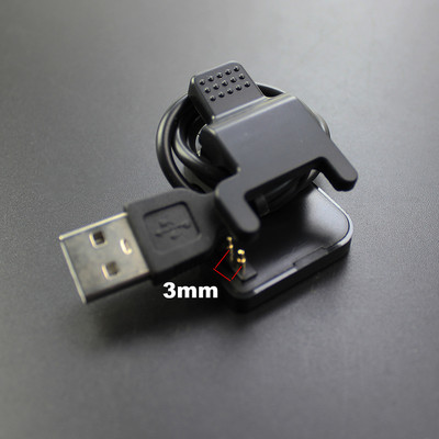 1 бр. Черен нов TW64 68 за смарт часовник Универсален USB кабел за зареждане Щипка за зарядно устройство 2/3 пина Разстояние между 4/5,5/6 мм