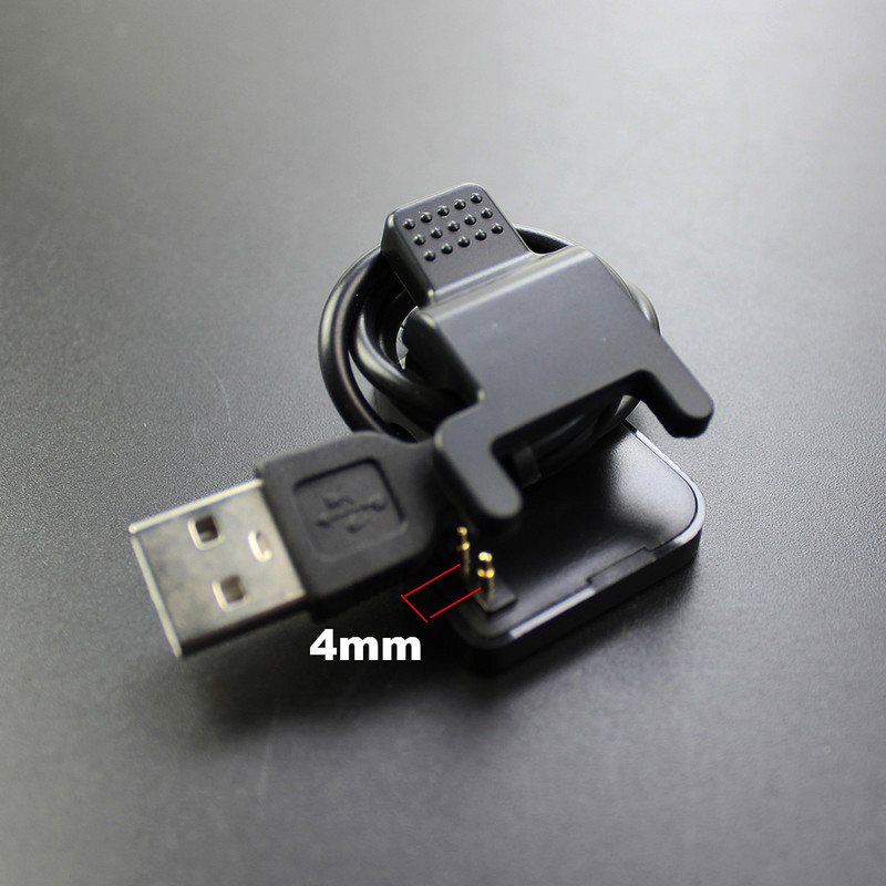 1 бр. Черен нов TW64 68 за смарт часовник Универсален USB кабел за зареждане Щипка за зарядно устройство 2/3 пина Разстояние между 4/5,5/6 мм