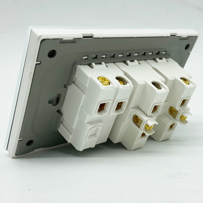 20A Brazilia Priză de perete USB Tomada&Type C Presostat de alimentare Plastic temperat/Sticlă Poziție panou Priză Jack Priză Acasă Birou