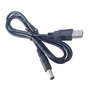 1PC USB към DC 5.5*2.1 mm 2.5 mm захранващ кабел DC захранващ щепсел за зареждане 5 A 10 A високотоково USB зарядно устройство Захранващ кабел Бърз конектор