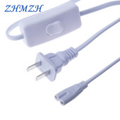 Napájací kábel pre vypínače T4 T5 pre LED svetlá a žiarivky, predlžovacie káble, napájací kábel, adaptér 1 m