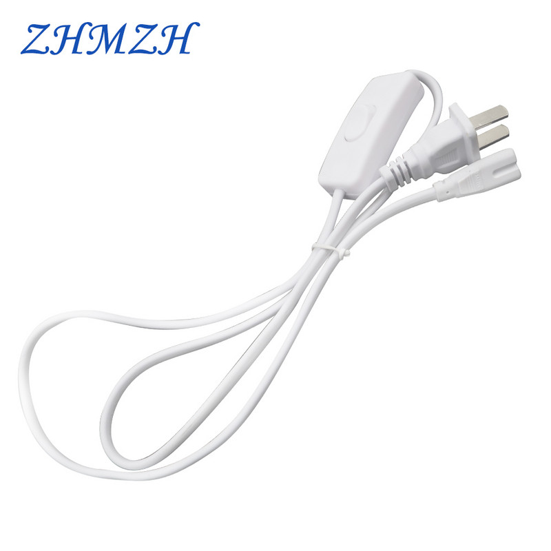 Napájací kábel pre vypínače T4 T5 pre LED svetlá a žiarivky, predlžovacie káble, napájací kábel, adaptér 1 m