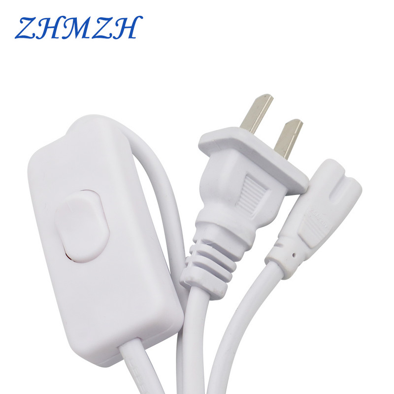 Napájací kábel pre vypínače T4 T5 pre LED svetlá a žiarivky, predlžovacie káble, napájací kábel, adaptér 1 m