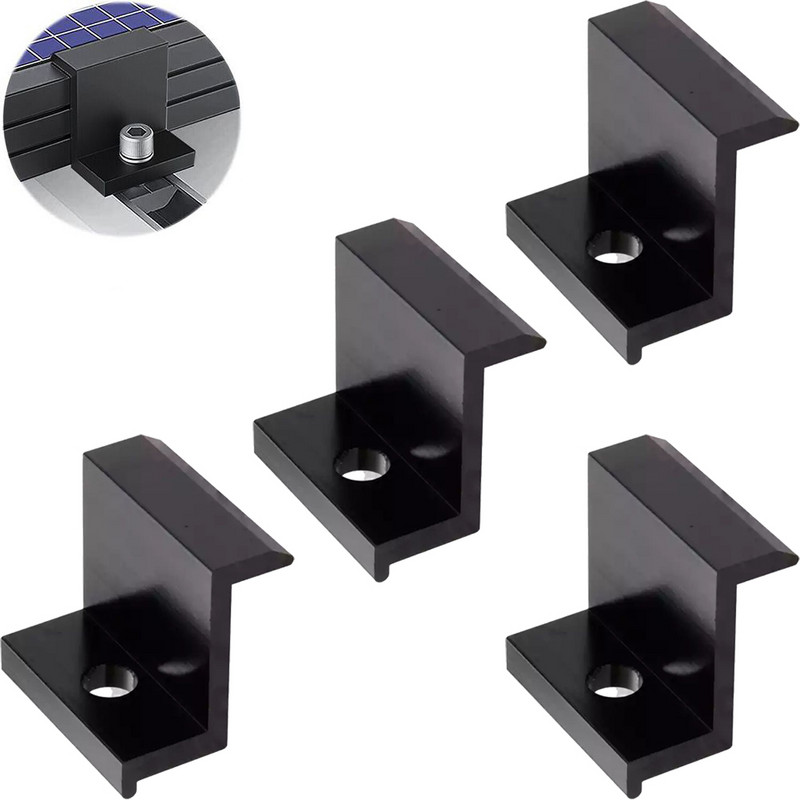 4 gab. gala skavas 30/32/35/40 mm saules paneļa rāmja PV saules paneļa stiprinājuma piederumiem PV gala skava