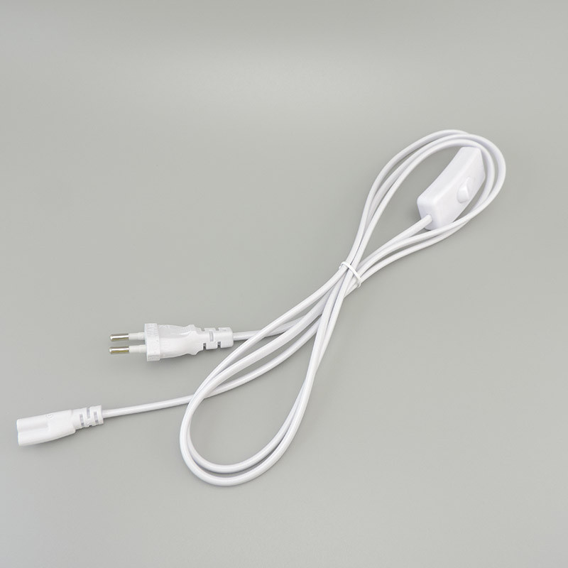 3-pinový kábel s vypínačom pre EÚ a USA pre T5 LED trubicu, napájací kábel, nabíjací kábel, pripojovací kábel, konektor ZAP/VYP, osvetlenie, príslušenstvo 220V