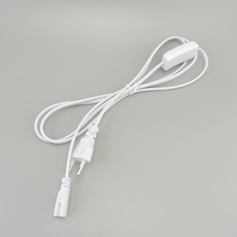 3-pinový kábel s vypínačom pre EÚ a USA pre T5 LED trubicu, napájací kábel, nabíjací kábel, pripojovací kábel, konektor ZAP/VYP, osvetlenie, príslušenstvo 220V
