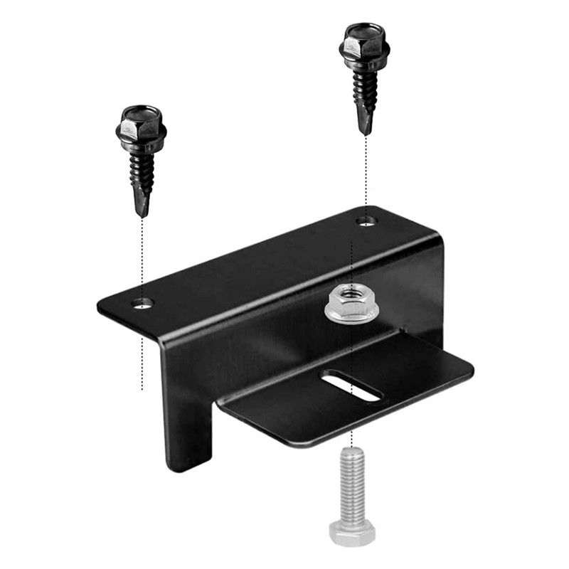 Napelem tartó Z konzol Napelem panel konzol Tetőre napelem tartó lakóautóhoz, csónakhoz, lakókocsihoz, 4 csomag