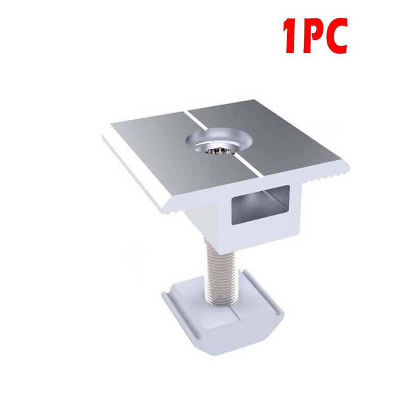 1/2 gab Saules paneļa vidējā skava fotoelementu PV kronšteins 30/35/40/45 mm balkona spēkstacijas dārza nojumes stiprināšanai