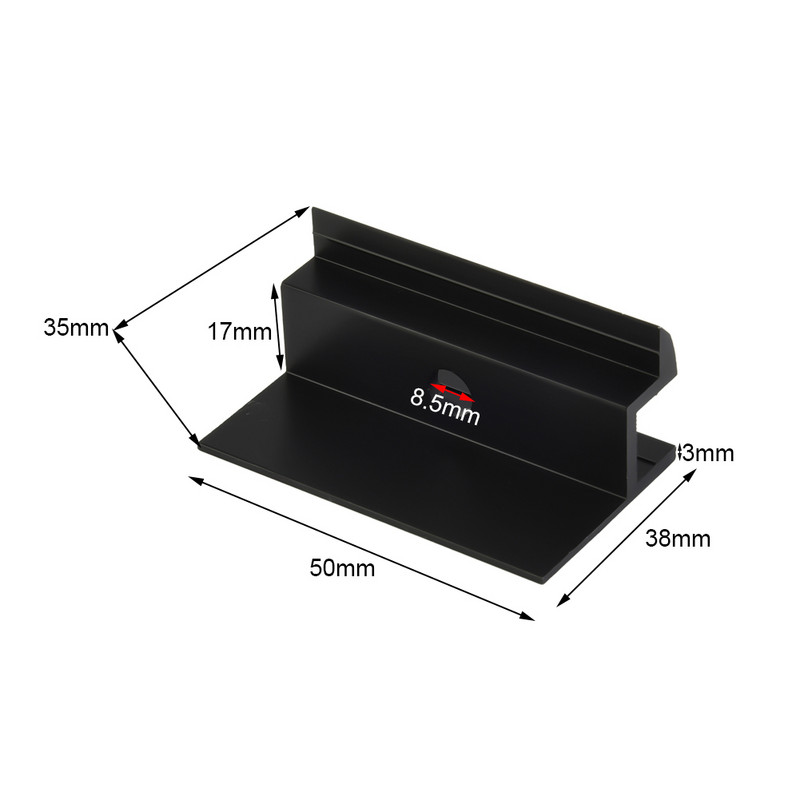 4/10 ks ČIERNA solárna koncová svorka stredová svorka výška modulu solárny modul FV upevnenie pohodlné upevnenie pre vonkajšie použitie