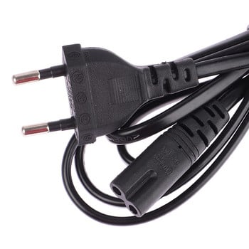 2Pin Prong US EU to C7 C8 Удължителен кабел LED светлина Захранващ кабел American European Figure 8 Захранващ кабел за лаптоп 1.5M 1M