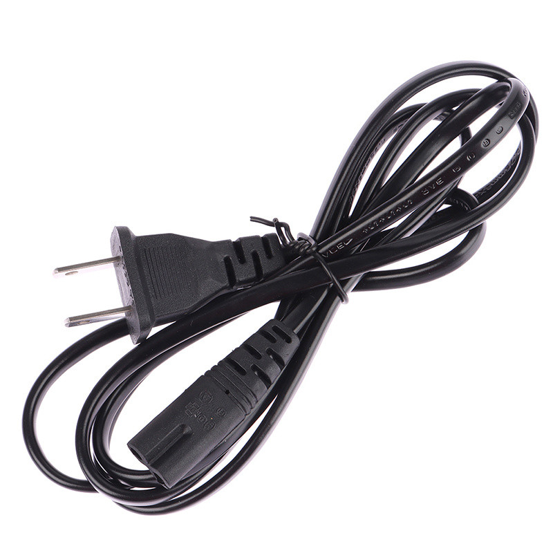 2-pinový predlžovací kábel US/EU na C7/C8, napájací kábel pre LED svetlo, americko-európsky napájací kábel pre notebook s osmičkou, 1,5 m a 1 m.