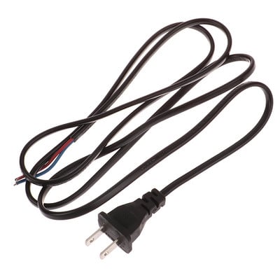 Biely čierny 2-pinový odizolovaný predlžovací kábel pre USA a EÚ, napájací kábel SR, európsky americký napájací kábel AC pre LED osvetlenie