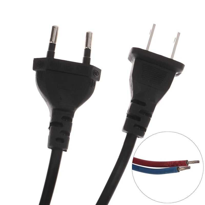 Biely čierny 2-pinový odizolovaný predlžovací kábel pre USA a EÚ, napájací kábel SR, európsky americký napájací kábel AC pre LED osvetlenie