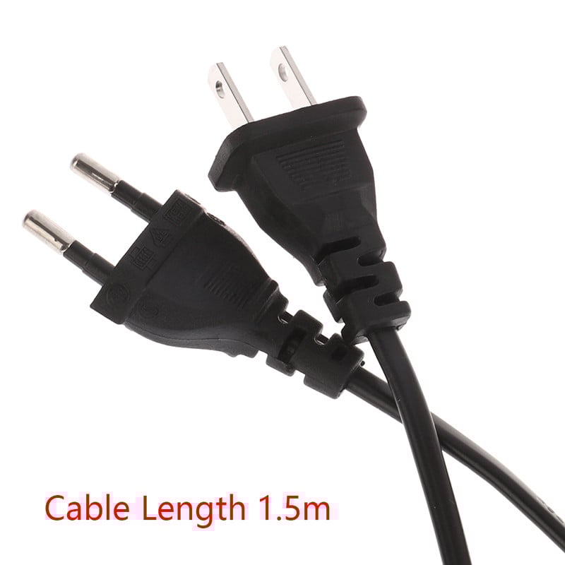 Biely čierny 2-pinový odizolovaný predlžovací kábel pre USA a EÚ, napájací kábel SR, európsky americký napájací kábel AC pre LED osvetlenie