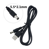 1 ks napájací kábel USB na DC 5V s valcovým konektorom 5,5*2,1 mm 5,5x2,1 mm, napájací adaptér DC, napájací kábel 3,5*1,3 mm 1 m