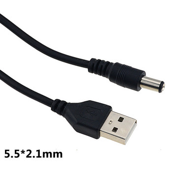 1 ΤΕΜ Καλώδιο τροφοδοσίας USB σε DC 5V 5,5*2,1mm 5,5x2,1mm Βύσμα προσαρμογέα ρεύματος DC Καλώδιο τροφοδοσίας 3,5*1,3mm 1M