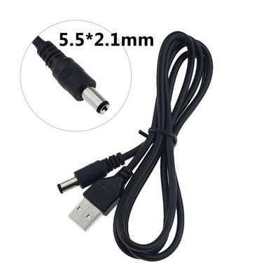 1 ks napájací kábel USB na DC 5V s valcovým konektorom 5,5*2,1 mm 5,5x2,1 mm, napájací adaptér DC, napájací kábel 3,5*1,3 mm 1 m