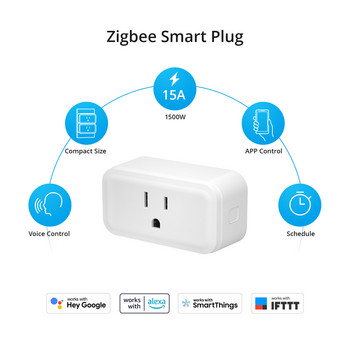 SONOFF S40 Lite Zigbee Smart Plug 15A iPlug US CA JP Socket Timing Функция APP Дистанционно управление Работи с Alexa Google Home